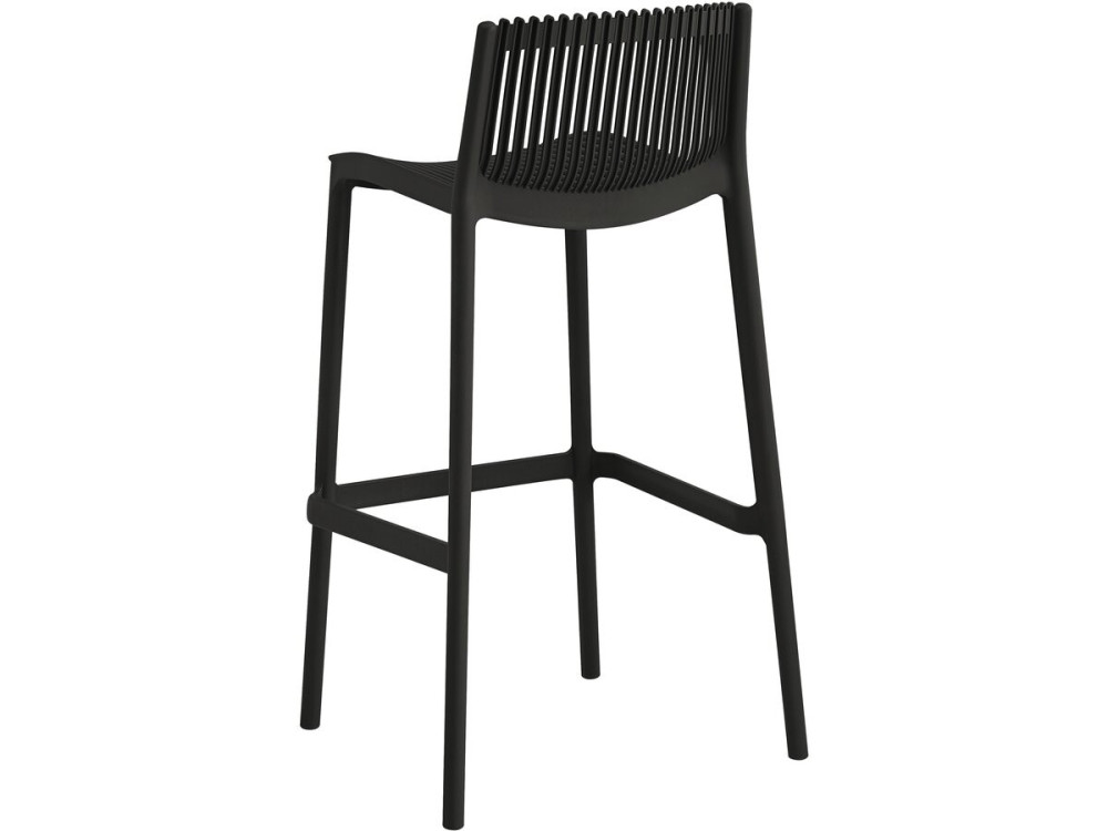 Set van 2 "Néora" kunststof stapelstoelen - Zwart