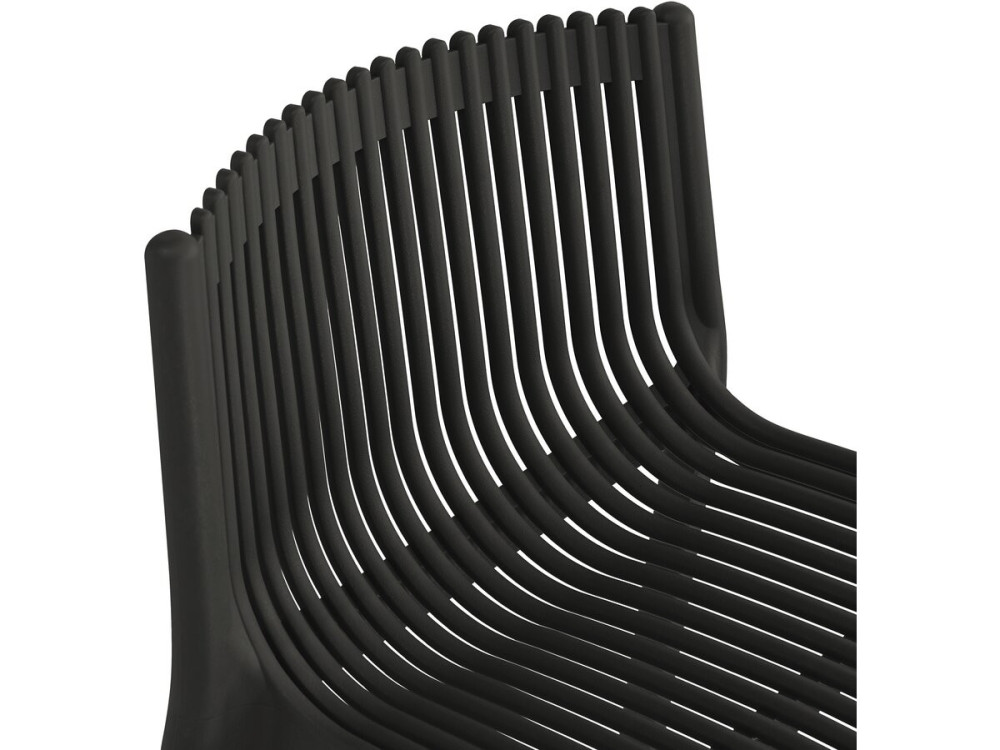 Set van 2 "Néora" kunststof stapelstoelen - Zwart