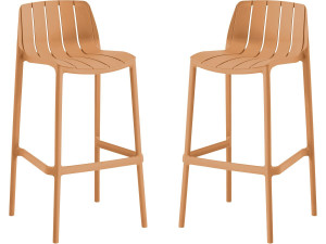 Set van 2 "Vaena" stapelbare tuinstoelen - Oranje
