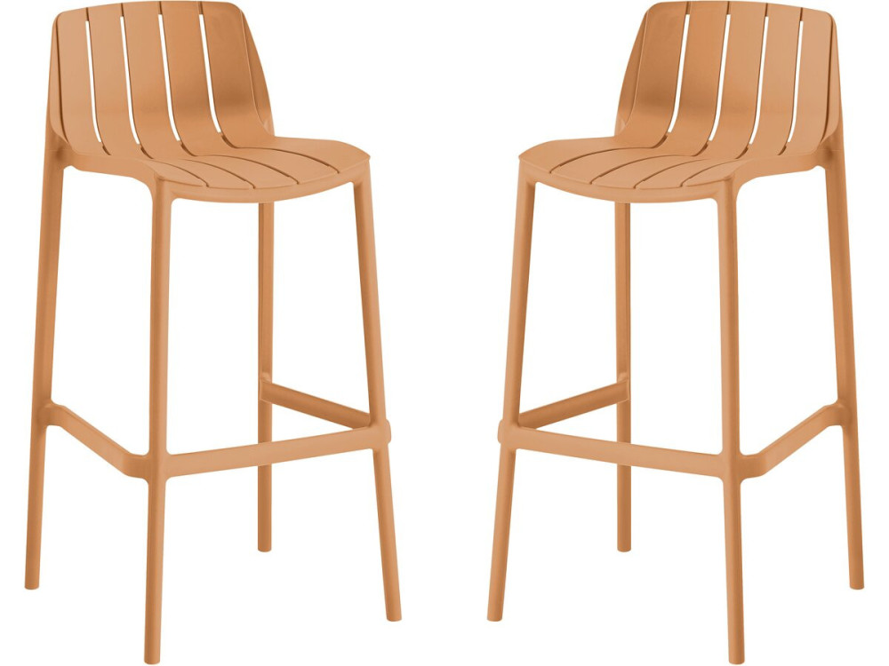 Set van 2 "Vaena" stapelbare tuinstoelen - Oranje