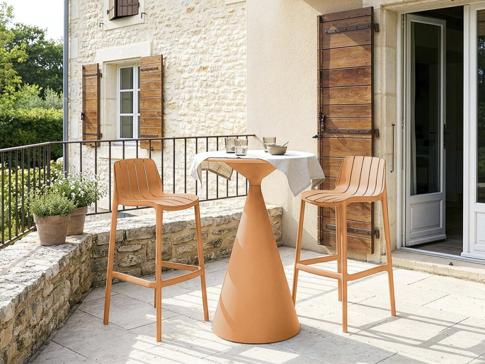 Set van 2 "Vaena" stapelbare tuinstoelen - Oranje