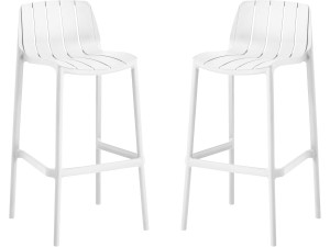 Set van 2 "Vaena" stapelbare tuinstoelen - Wit