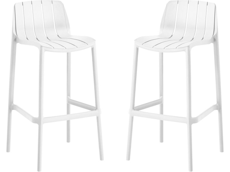 Set van 2 "Vaena" stapelbare tuinstoelen - Wit