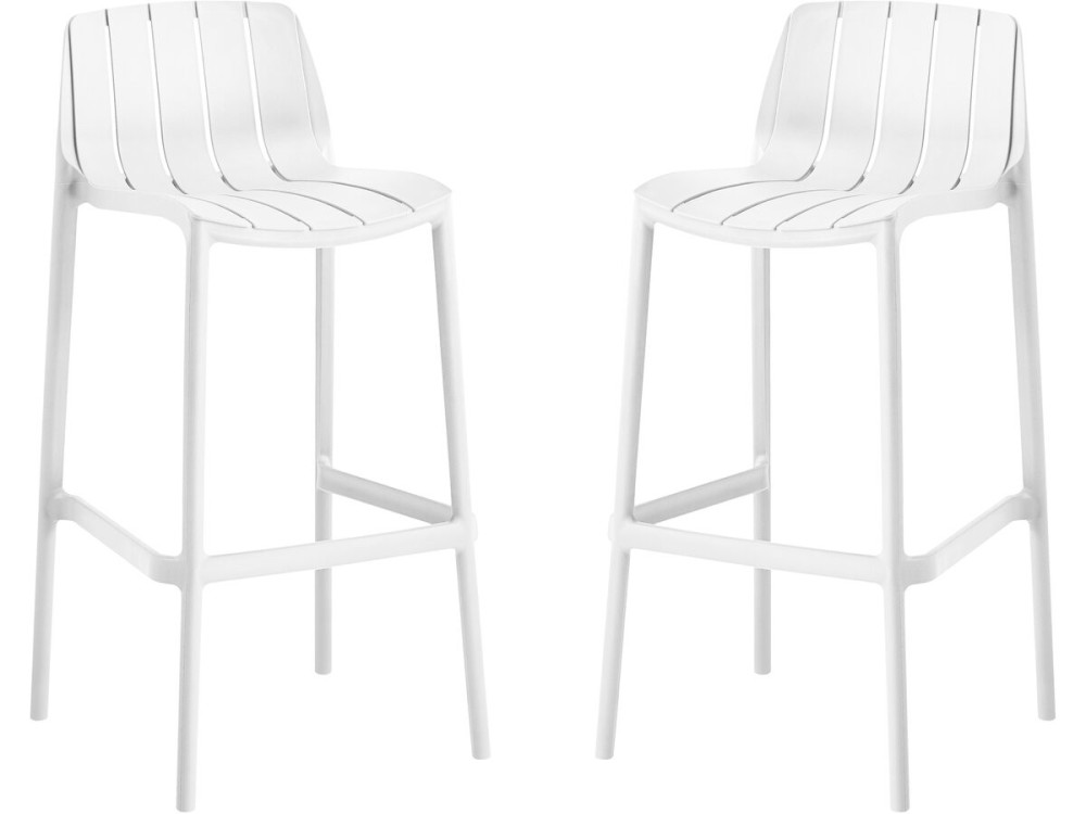 Set van 2 "Vaena" stapelbare tuinstoelen - Wit