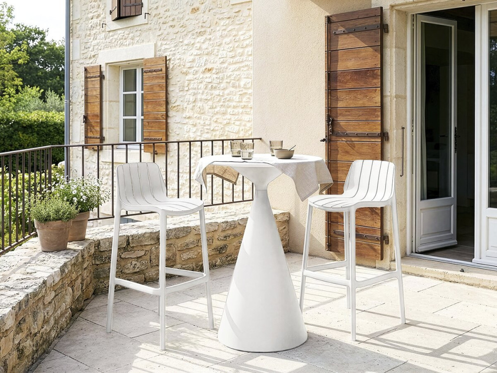 Set van 2 "Vaena" stapelbare tuinstoelen - Wit