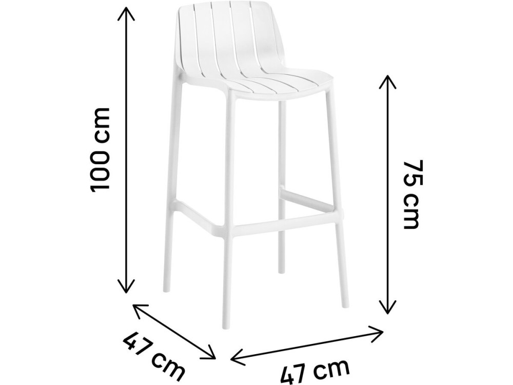 Set van 2 "Vaena" stapelbare tuinstoelen - Wit