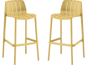 Set van 2 "Vaena" stapelbare tuinstoelen - Geel