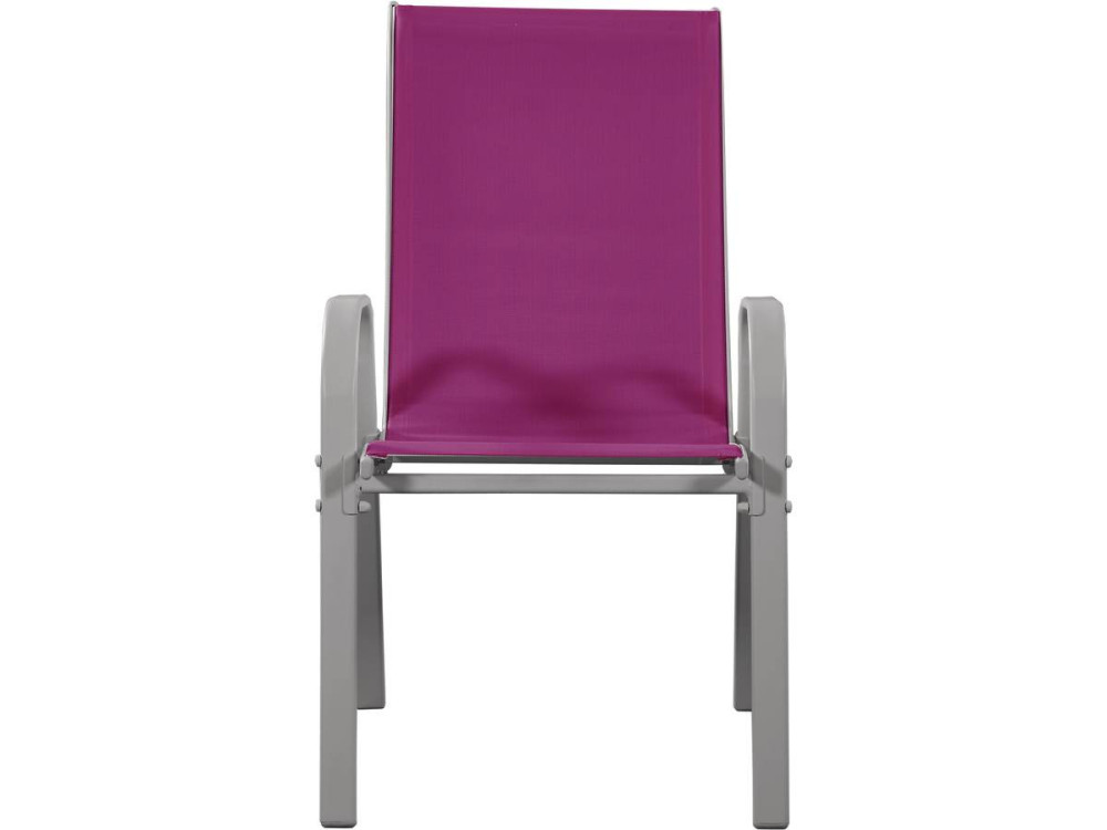 Tuinstoel "Cordoba" stoel fauteuil outdoor textileen - Phoenix - Rose - Set 4 stuks