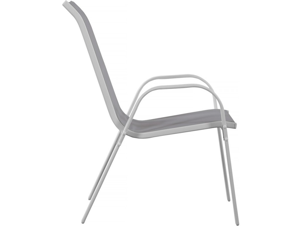 Tuinstoel "Cordoba" stoel fauteuil outdoor textileen - Phoenix - Ecru - Set 2 stuks