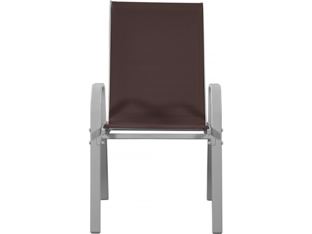 Tuinstoel "Cordoba" stoel fauteuil outdoor textileen - Phoenix - Taupe - grijs bruin - Set 2 stuks