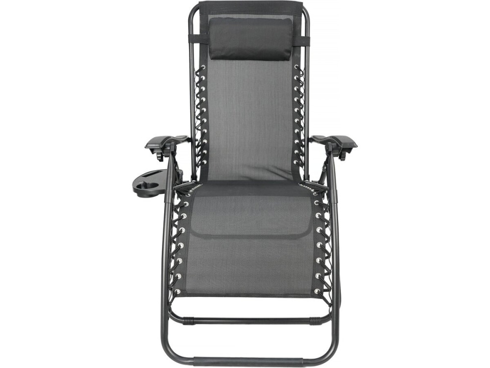 Tuinstoel set 2 relax stoelen tuin verstelbaar zero gravity loungestoel "Sintra" - Zwart