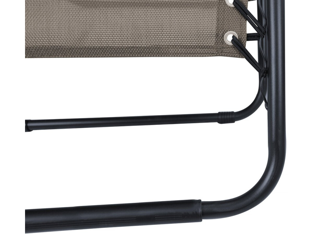 Tuinstoel set 2 relax stoelen tuin verstelbaar zero gravity loungestoel "Sintra" - Taupe - grijs bruin