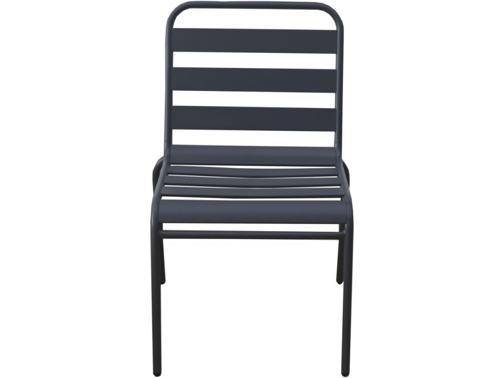 Set van 2 stapelbare metalen tuinstoelen "Bilbao" - Grijs