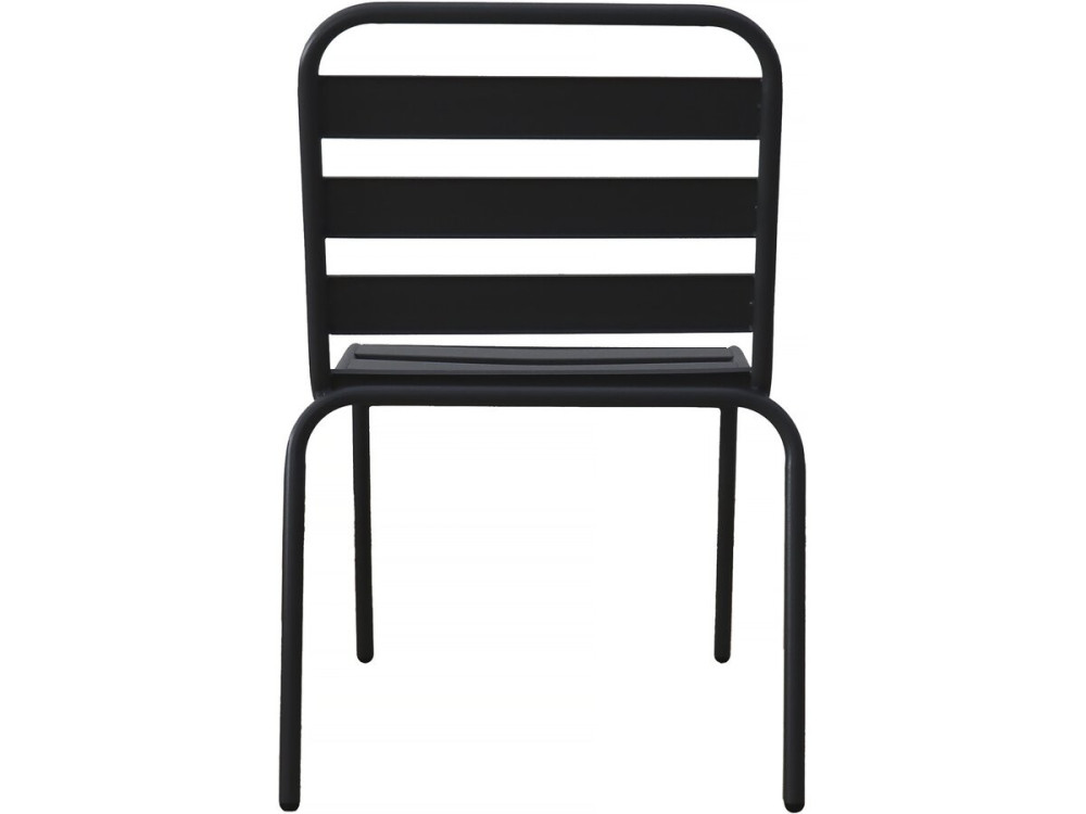 Set van 2 stapelbare metalen tuinstoelen "Bilbao" - Grijs