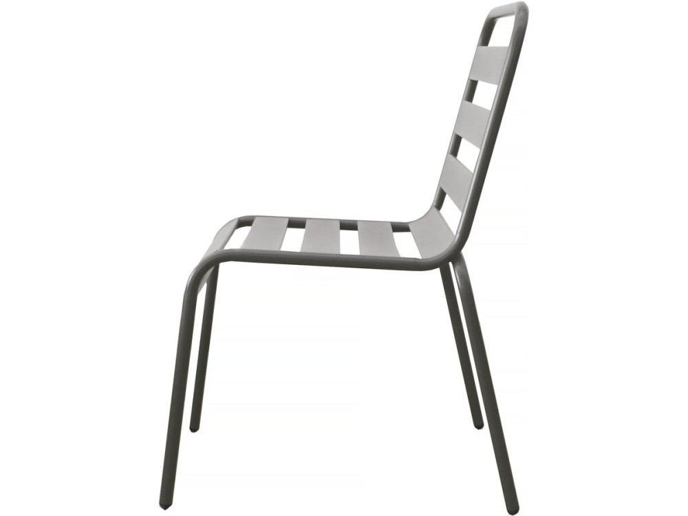 Set van 2 stapelbare metalen tuinstoelen "Bilbao" - Taupe