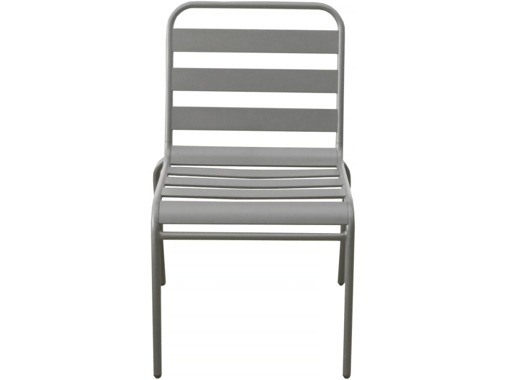 Set van 2 stapelbare metalen tuinstoelen "Bilbao" - Taupe