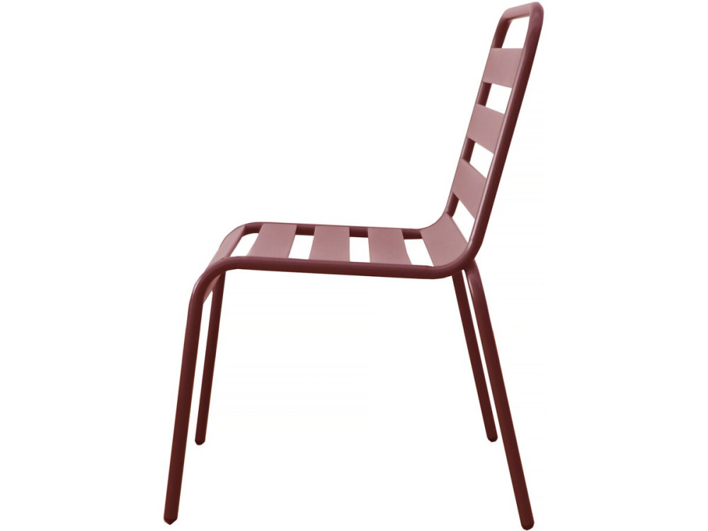 Set van 2 stapelbare metalen tuinstoelen "Bilbao" - Terracotta