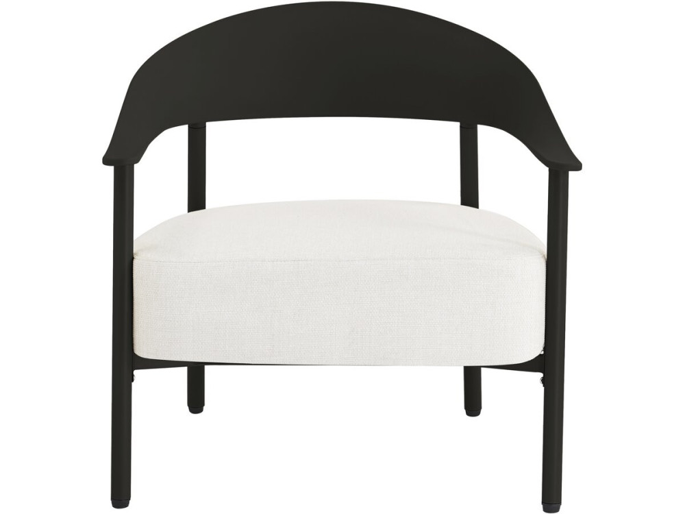 Set van 2 "Céora" tuinstoelen van kunststof en metaal - Zwart