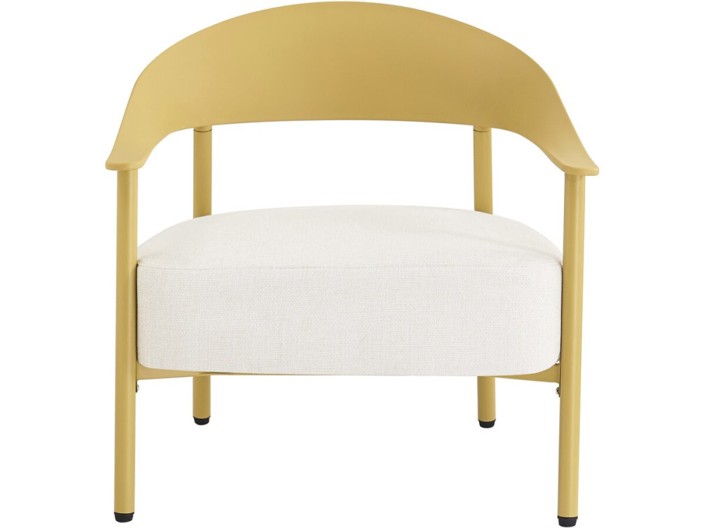 Set van 2 "Céora" tuinstoelen van kunststof en metaal - Geel