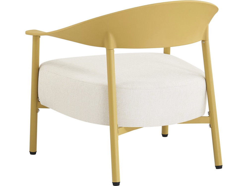Set van 2 "Céora" tuinstoelen van kunststof en metaal - Geel