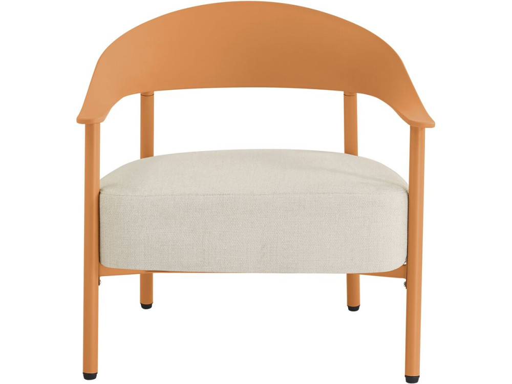 Set van 2 "Céora" tuinstoelen van kunststof en metaal - Oranje