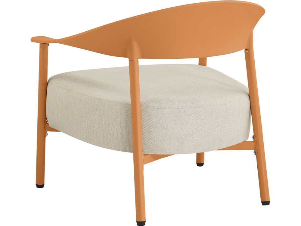Set van 2 "Céora" tuinstoelen van kunststof en metaal - Oranje