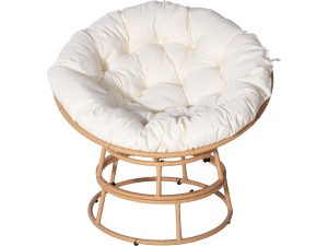 Papasan binnen-/buitenfauteuil loveuse style "Bali" - Ø91cm - Beige