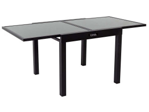 Tuintafel uitschuifbaar tafel outdoor aluminium "Porto 8" - Phoenix - Zwart