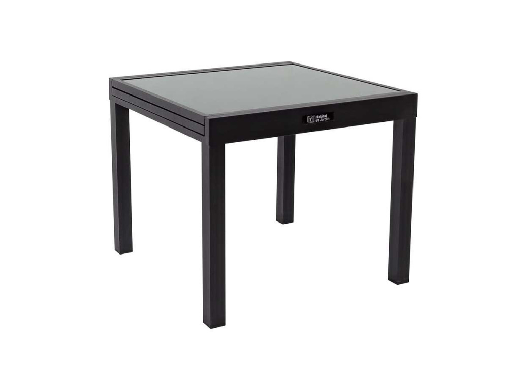 Tuintafel uitschuifbaar tafel outdoor aluminium "Porto 8" - Phoenix - Zwart