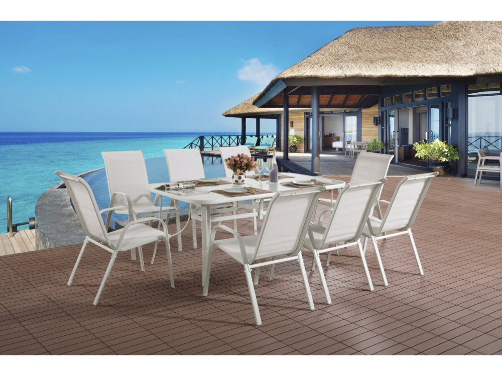 Tuintafel tafel outdoor "Cordoba" - Phoenix - 8 zits - Wit