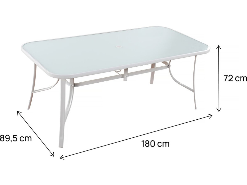 Tuintafel tafel outdoor "Cordoba" - Phoenix - 8 zits - Wit