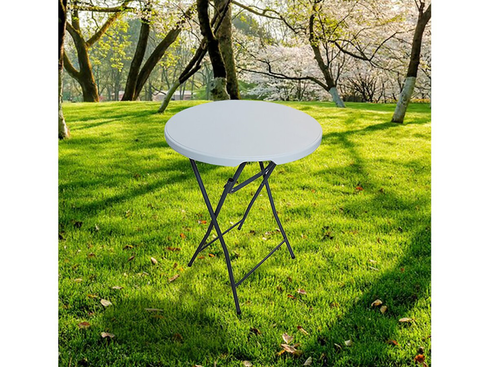 Statafel rond party tafel inklapbaar plastic Ø 80 cm "Lili" - Wit