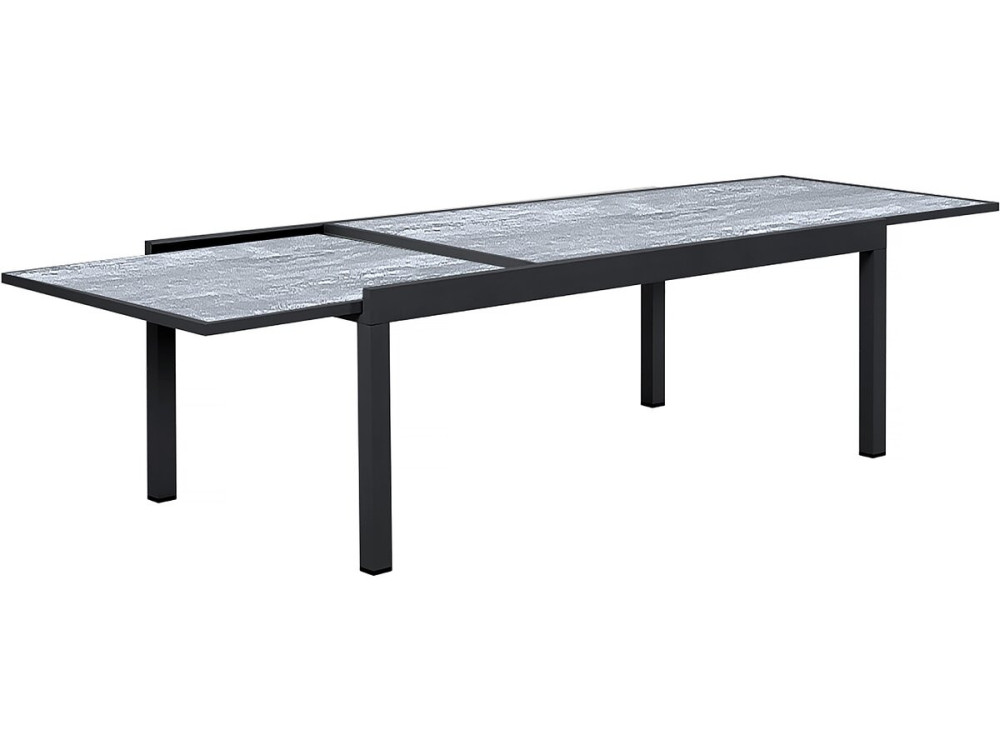 Tuintafel uitschuifbaar tafel outdoor aluminium "Lagos" - 200/320 x 105 x 76 cm - Grijs