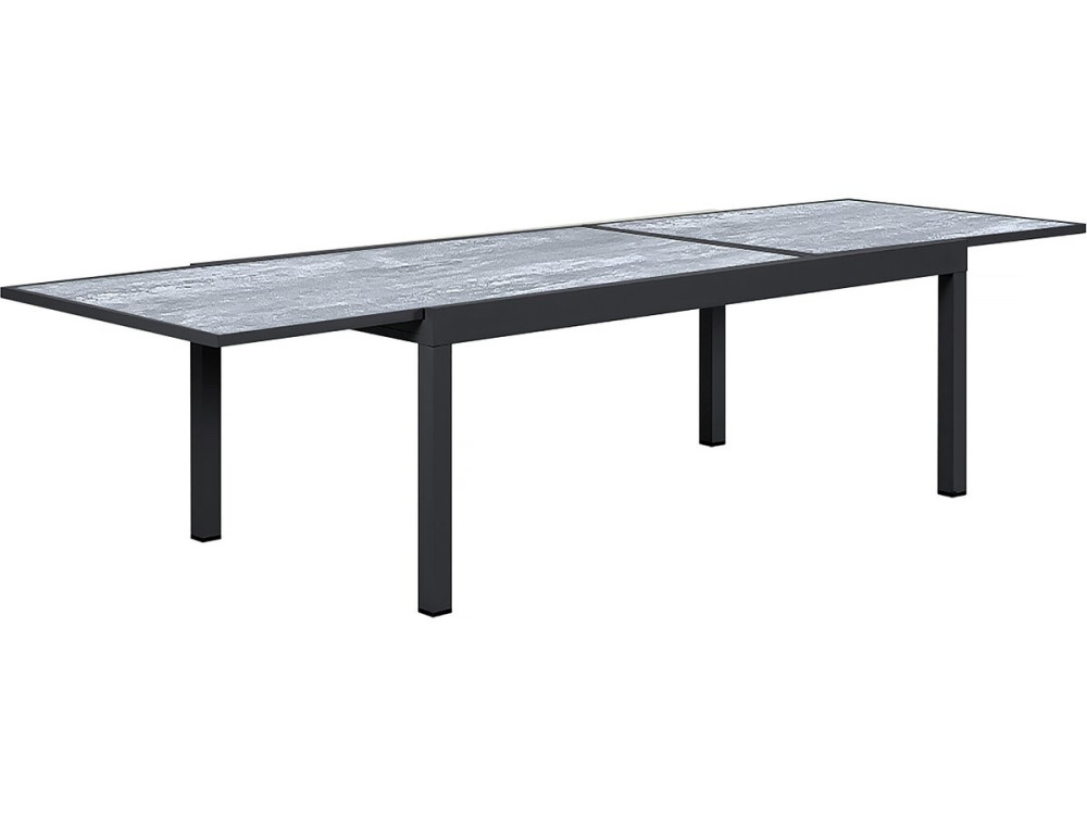 Tuintafel uitschuifbaar tafel outdoor aluminium "Lagos" - 200/320 x 105 x 76 cm - Grijs