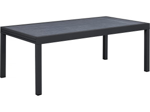 Tuintafel uitschuifbaar tafel outdoor aluminium "Lagos" - 200/320 x 105 x 76 cm - Zwart