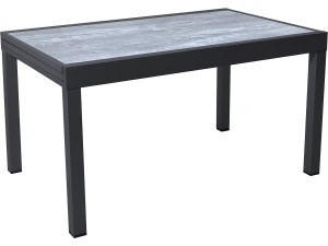 Tuintafel uitschuifbaar tafel outdoor aluminium "Lagos" - 140/280 x 90 x 76 cm - Grijs