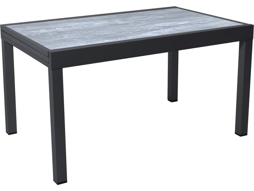 Tuintafel uitschuifbaar tafel outdoor aluminium "Lagos" - 140/280 x 90 x 76 cm - Grijs