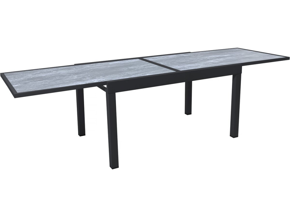 Tuintafel uitschuifbaar tafel outdoor aluminium "Lagos" - 140/280 x 90 x 76 cm - Grijs