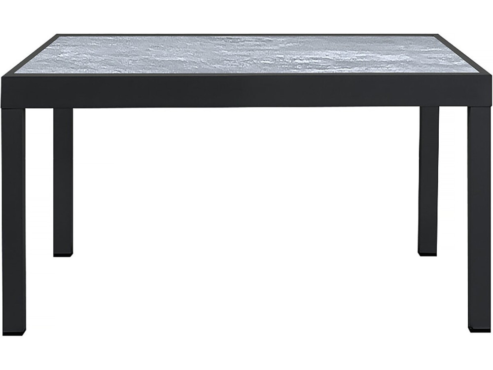 Tuintafel uitschuifbaar tafel outdoor aluminium "Lagos" - 140/280 x 90 x 76 cm - Grijs