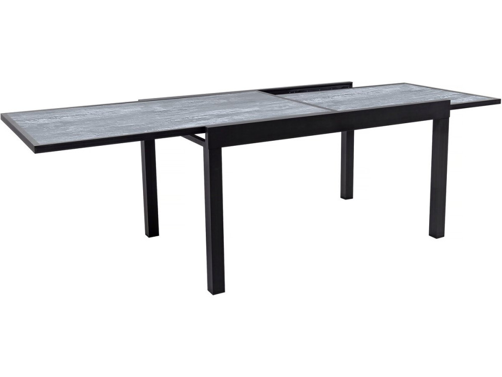 Tuintafel uitschuifbaar tafel outdoor aluminium "Lagos" - 140/280 x 90 x 76 cm - Grijs