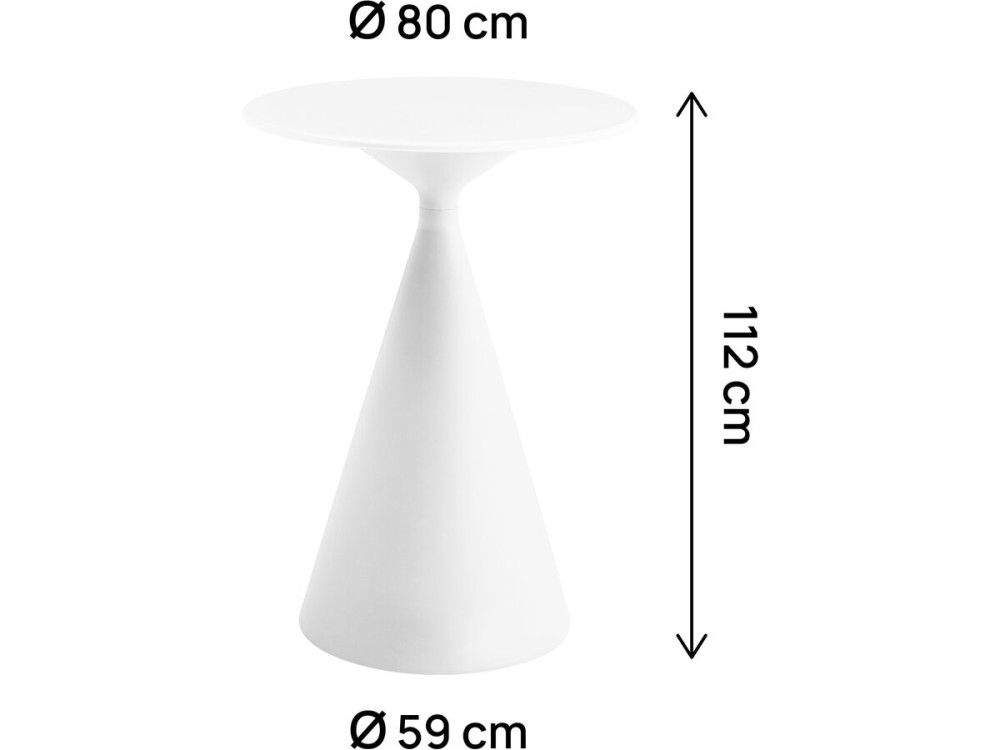 Bistrotafel tuin ⌀80 cm "Néora" - Wit