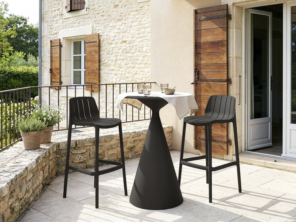 Bistrotafel tuin ⌀80 cm "Néora" - Zwart