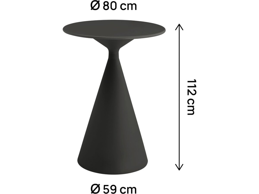 Bistrotafel tuin ⌀80 cm "Néora" - Zwart