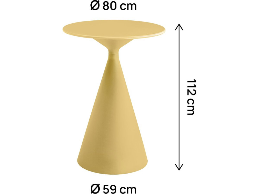Bistrotafel tuin ⌀80 cm "Néora" - Geel
