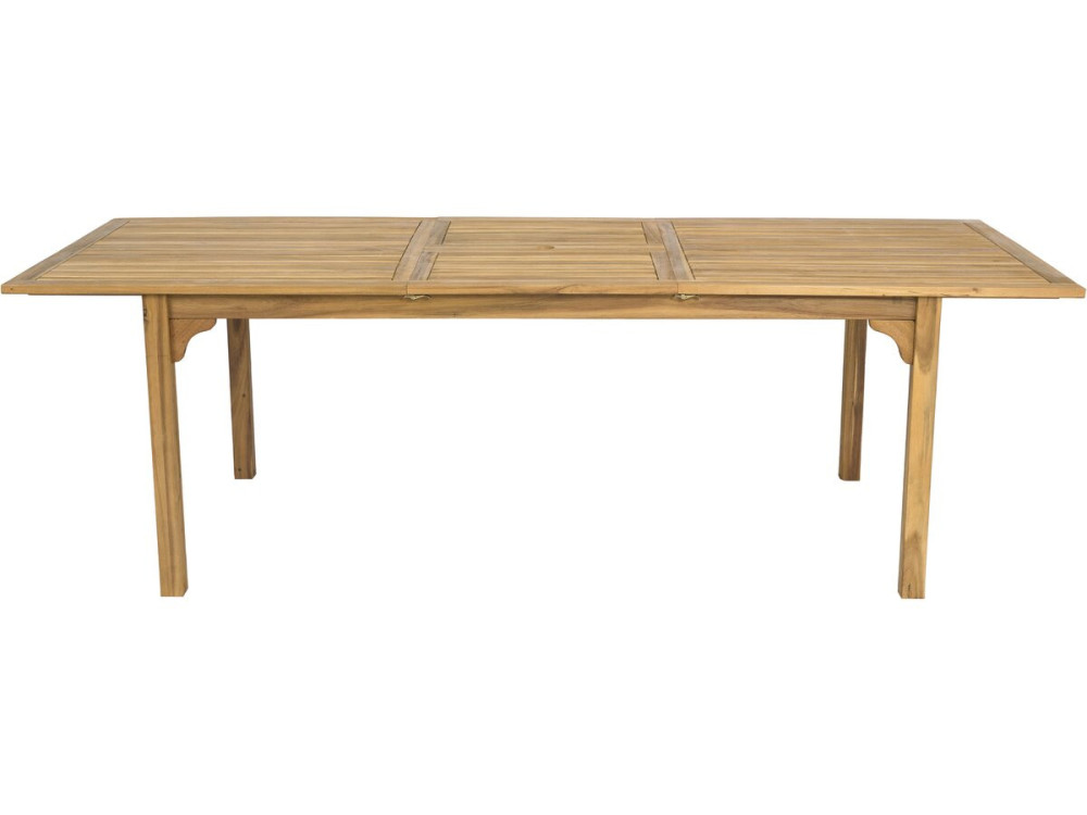 Valladolid" uitschuifbare houten tuintafel 180/240 cm - 6 tot 10 zitplaatsen - Bruin