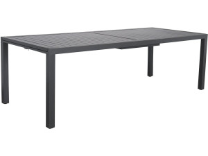 Salou" uitschuifbare metalen tuintafel - 240/300 x 100 x 75 cm - Grijs