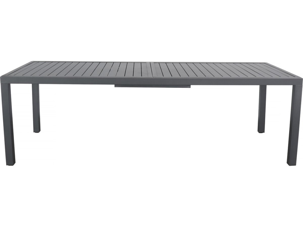 Salou" uitschuifbare metalen tuintafel - 240/300 x 100 x 75 cm - Grijs