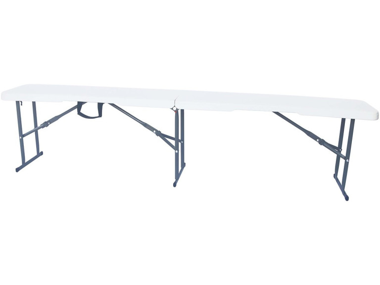 Opvouwbare bank voor party tafel feesttent "Foldy" - 183 x 28 x 43 cm - Wit