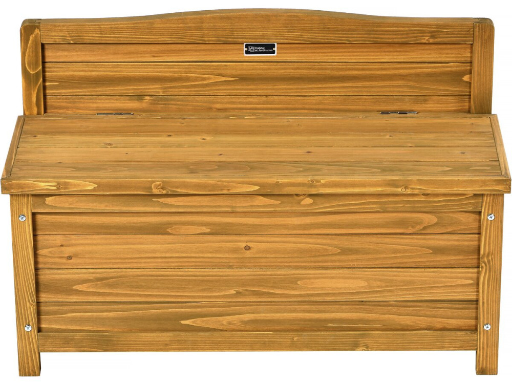 Ben" houten tuinbank - 90 x 33 x 60 cm - Bruin