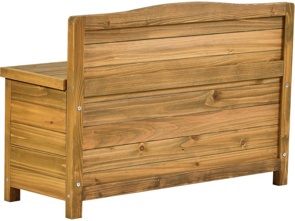 Ben" houten tuinbank - 90 x 33 x 60 cm - Bruin